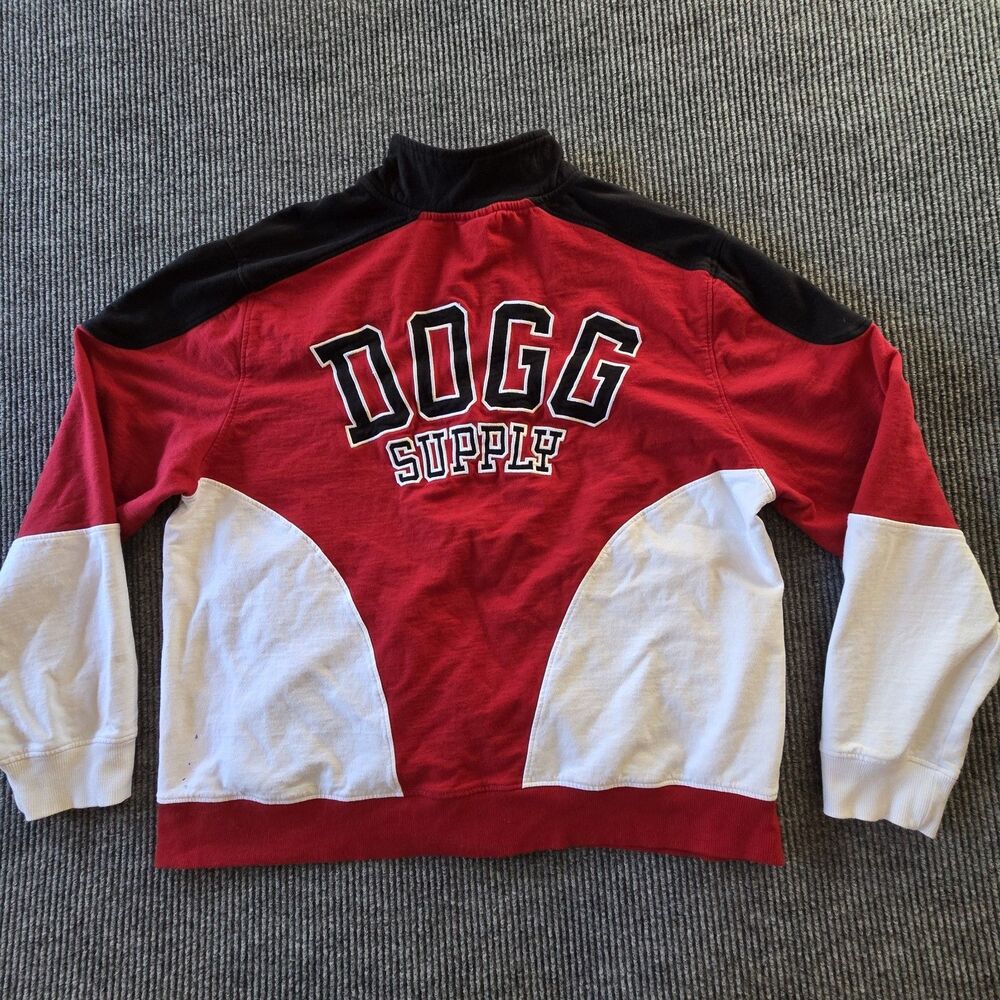 Snoop Dogg Supply Patch Men's Red Track Suit Jacket  & Pants (2XL) - Picture 8 of 16